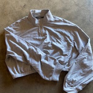 Shein Size L Crop Quarter Zip